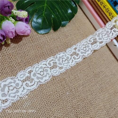 3.4cm width S1046 DIY Nylon Spandex stretch Jacquard lace trimmings for sewing womens underwear clothing French fabric