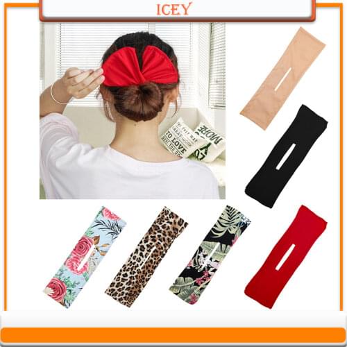 Bow hair band summer convenient lazy hair curler for girls ball head twisting clip curler