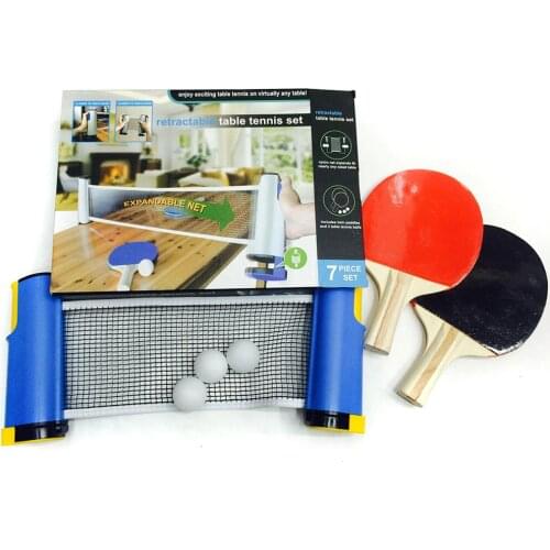 Retractable Table Tennis Racket Set Portable Professional Ping Pong Post Net Rack For Indoor Outdoor Play Family Entertainment