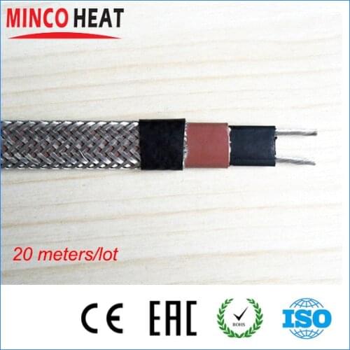 220V 12MM 35W/M 105 C Degree Freeze Protection and Process Temperature Maintain Self Regulating Water Pipe Heating Cable
