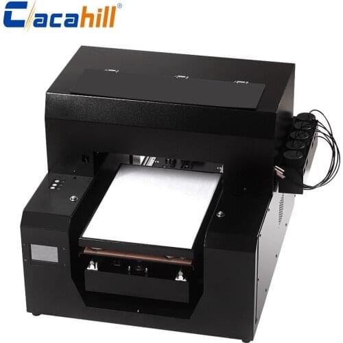 UV flatbed printer A3 is used for mobile phone case/metal/acrylic/glass colorful printing with varnish effect