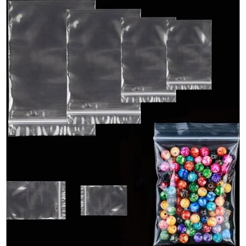 Thick Clear Zip Lock Storage Bags Heavy-Duty Transparent Plastic Zip Package Small Jewerly Reclosable Vacuum Fresh Organize Bag