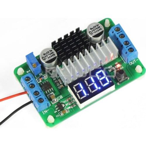 DC DC Converter DC 3.5V~30V 10A 100W Boost Voltage Regulator Adjustable Power Adapter + Blue Led Voltmeter