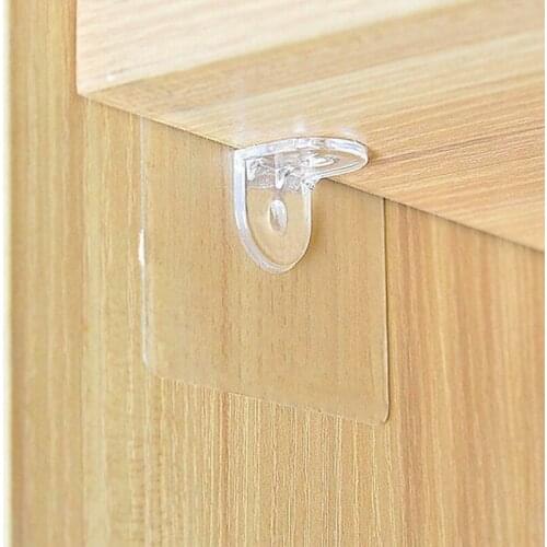 Transparent Self Adhesive Multi-Purpose Hooks Divider Storage Holder Layered Isolation Wardrobe Partition Holder