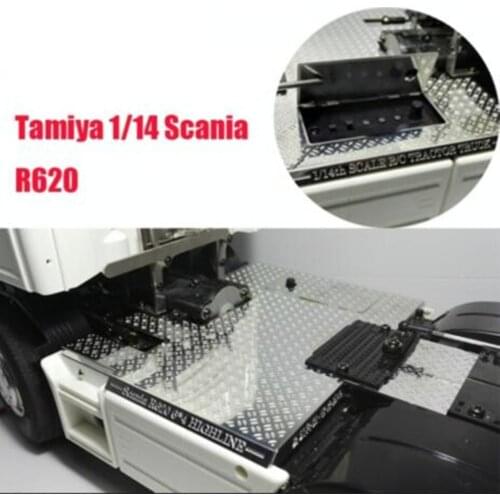 Rc Truck Frame Chassis Metal Decoration Anti-Silp Plate For 1/14 Scale Remote Control Car Tamiya Scania R620 56323 Tractor