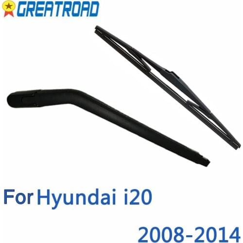 Wiper 12" Rear Wiper Blade & Arm Set Kit For Hyundai i20 2008-2014 2009 2010 2011 2012 2013 Windshield Windscreen Rear Window