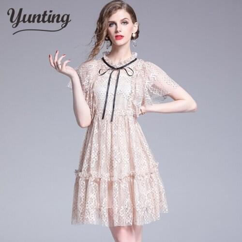 Mesh lace Dress Women Sexy Elegant Slim Summer Dresses A-line Casual Evening Party Vestidos