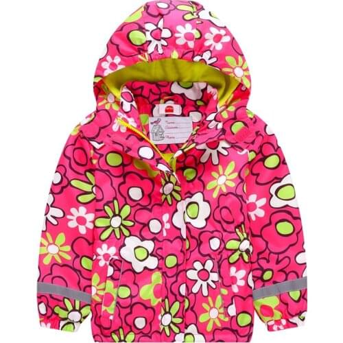 Waterproof Windproof Baby Girls Jackets Child Coat Children Outerwear Warm Polar Fleece Hooded For 3-12T Winter Autumn
