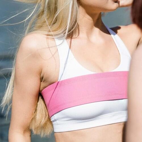 Pink White Women Bandeau Tube Tops Chest High Elastic Breast Binder Trans Strapless Breathable Bra Crop Top Removable Summer