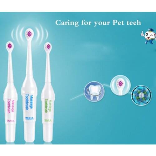 AHUAPET Doggy Brushing Stick Dog Toothbrush Pets Toothbrush Teeth Care Acoustic Wave Head Dog Electric Dental Brushing Stick E
