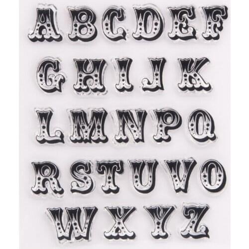 1/8pcs Alphabet Letter Number Silicone Clear Seal Stamp DIY Scrapbooking Emboss P31E