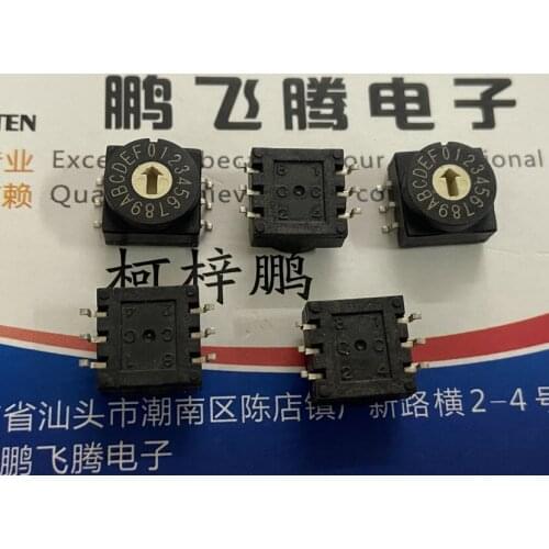 1PCS Taiwan ECE Bairong ERD916RDZ 0-F/16-bit sealed rotary dial code coding switch patch 6 feet