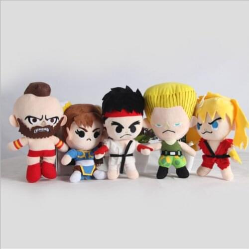 10/Lot 5 Styles Gulie Chun Li Ryu 20-23CM Plush Doll Stuffed Toy