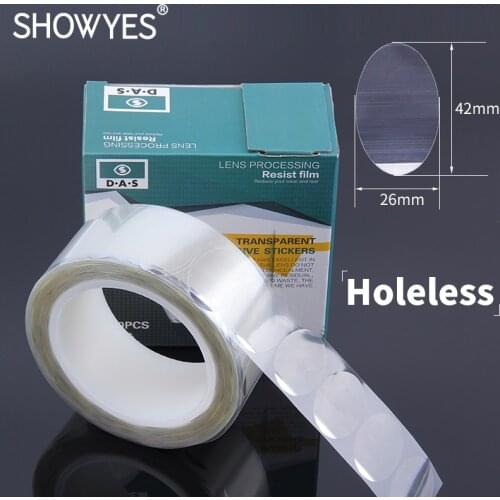 1000pcs/roll) Lens Processing Resist Film Without Hole Lenses Resistance Slip DAS Clear Transparent Holeless Protect Sticker