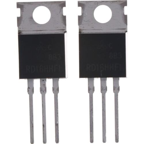 2pcs Rd16hhf1 To-220 Power Transistor Mosfet Original Mitsubishi 30MHz 16W Black