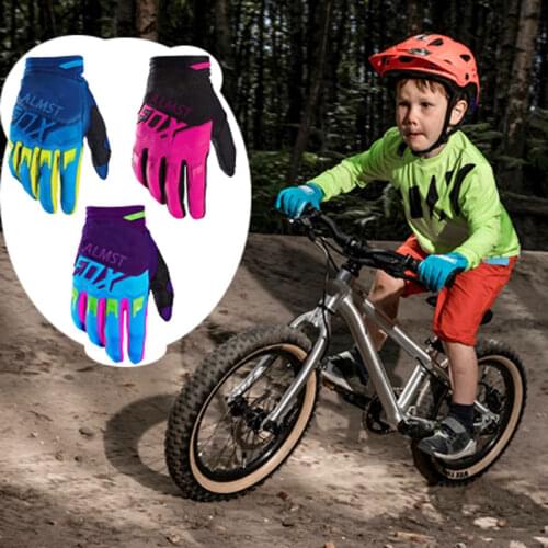 2021 Childrens Cycling Gloves Full Fingers Boys Girls Riding Bicycle Gloves Outdoor Children Sports Gloves Protective Equipment