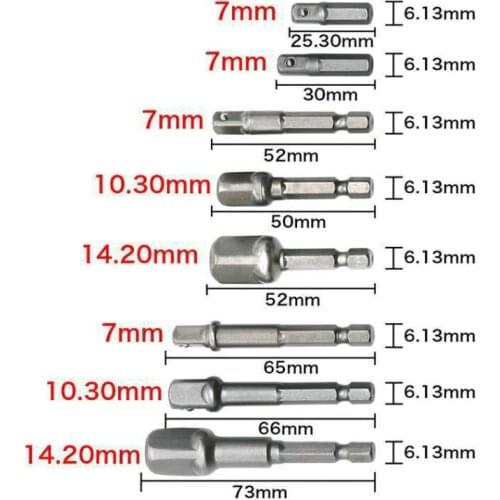 3/8 PCS Hex Shank Wrench Drive Power Drill Socket Drill Adapter Socket Extension Bit Adaptor Set 1/4 3/8 1/2 screwdriver tools