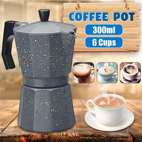 300ML Capacity Aluminum Alloy Coffee Mocha Espresso Latte Percolator Stove Coffee Maker Pot Percolator Drink Tool Percolator