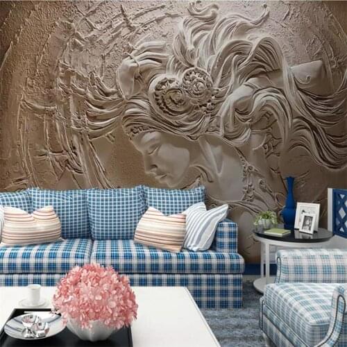 Beibehang Custom wallpaper 3D photo murals Papel de parede embossed beauty background wall painting living room wallpaper mural