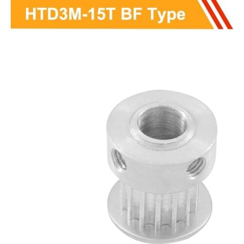 3M 15T Timing Pulley HTD3M Type Synchronous Pulley Wheel 11mm/16mm Belt Width 5/6/6.35/7/8mm Bore Tooth Belt Pulley