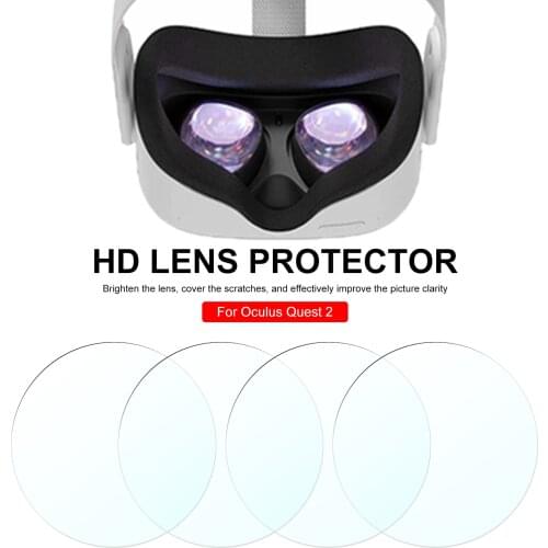 4pcs Lens Film VR Screen Protective Film For Oculus Quest 2 VR Virtual Reality Headset Helmet Anti Scratch Lens Protector Lenses