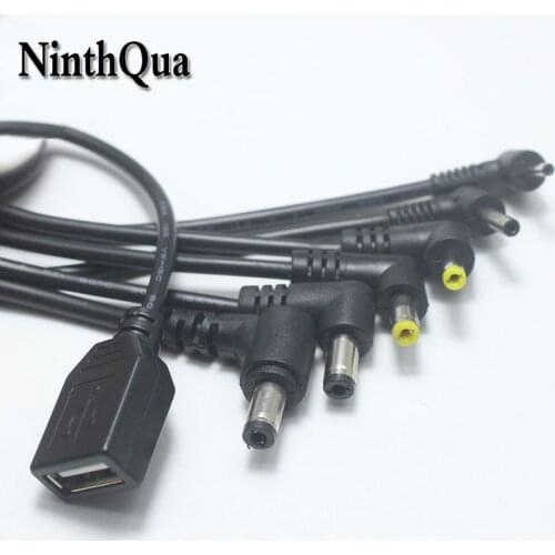 5pcs 3A Larger current USB 2.0 Female jack to DC Power Plug 5.5*2.5 5.5*2.1 4.8*1.7 4.0*1.7 3.5*1.35 2.5*0.7 mm 30cm Charging