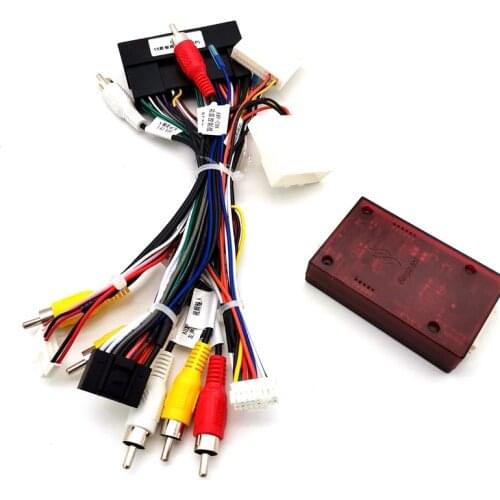Car 16Pin Stereo Wiring Harness with Canbus box For Hyundai Elantra/SantaFe/IX45/K3/Sportage/Sorento Spdif Interface Amplifier
