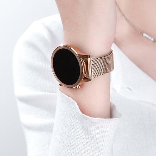 22mm 20mm Mesh Bracelet For Samsung Galaxy Watch 4 Classic/ 3 45mm 41mm Stainless Steel Strap For Huawei Watch 3 GT 2 Pro Band