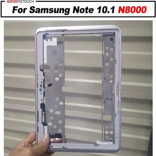 For Samsung Galaxy Note 10.1 N8000 LCD Front Bezel Frame Middle Housing Plate with back cover Repair Parts