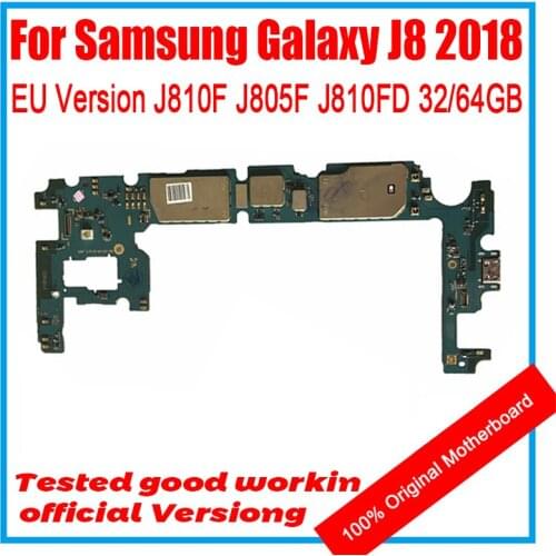 Good Tested For Samsung Galaxy J8 J810F/Y Motherboard 100% Unlocked 32GB For Samsung Galaxy J8 J810F J810Y Logic Board Mainboard