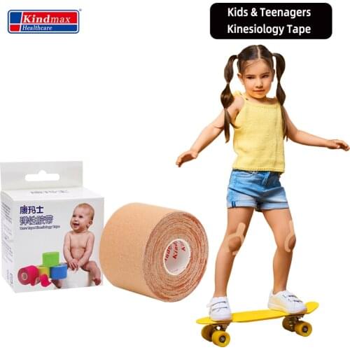 Kindmax Kinesiology Tape Designed for Kids and Teenagers Hypoallergenic for Sensitive Skin Kid Friendly and Easily Removable