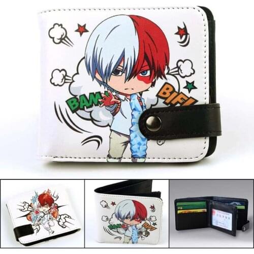 Anime My Hero Academia Midoriya Izuku comices pu leather wallets with zip pocket Unisex Fashion Coin Purse Women Wallet Gift