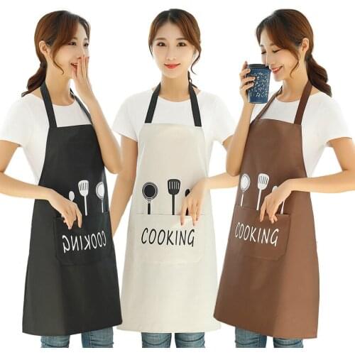 Kitchen Waterproof Oil-Proof Cartoon Utensil Restaurant Kitchen Apron for Family Women Men Baking Accessories