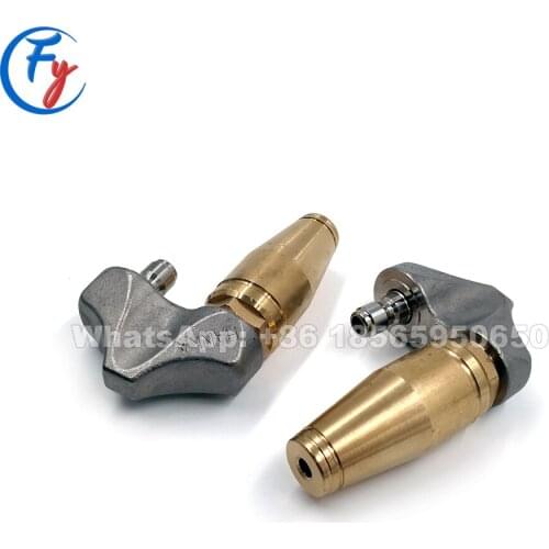 1/4" Brass Self Propelled Sewage Cleaning Nozzle, High Pressure Washer Turbo Sewer Nozzle, Drain Cleaning Nozzle