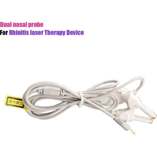LASTEK Dual Head Nose Laser Probe Cable Nasal Cavity Laser Irradiation Treatment For Rhinitis Semiconductor Laser Therapy Device
