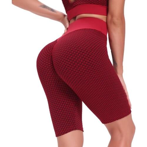 Leggings for Women Knitted Peach Buttock Leggings Sports Fitness Moisture Absorption Sweat Comb Five Cent Plus Size Leggings