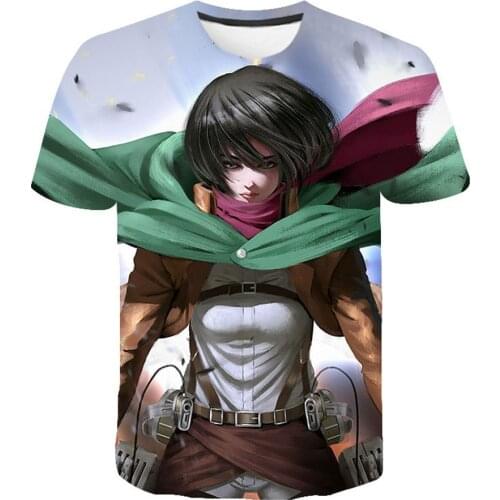 Hot Sale Anime Attack On Titan T-shirt 3d Printed Summer Fashion Popular Short-sleeved Casual T-shirt Unisex Harajuku Top Tees