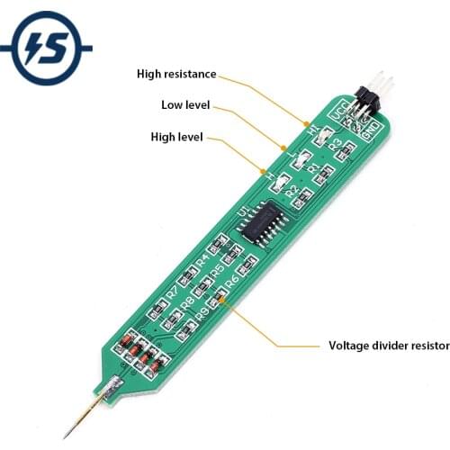 Logic Tester Pen Level Tester 5V 3.3V Digital Circuit Debugger Convenient and Quick Learning Board Necessary Tools