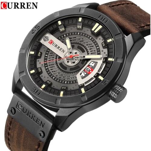 2019 Luxury Brand CURREN Men Fashion Business Watches Mens Quartz Date Clock Man Casual Leather Wrist Watch Relogio Masculino