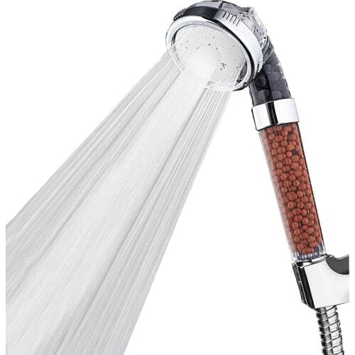 Bath Shower Head 3 Modes Adjustable Showerhead Jetting Shower Head High Pressure Saving Water Bathroom Filter Shower SPA Nozzle