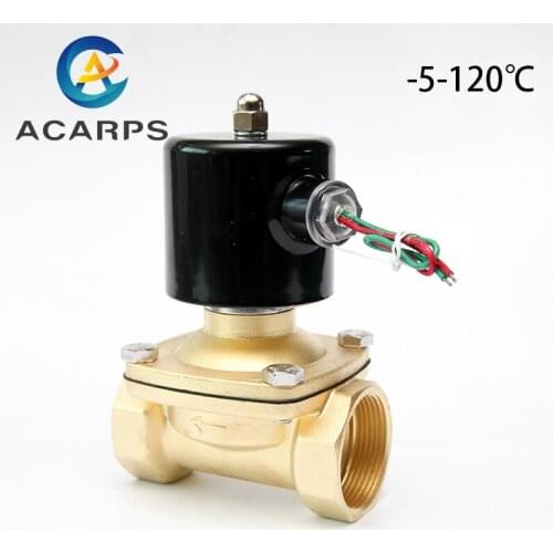 1-1/2" inch High Temperature Normally Closed Brass Solenoid Valve 110V 220V 24V 12V For Water Gas Oil With EPDM Seal