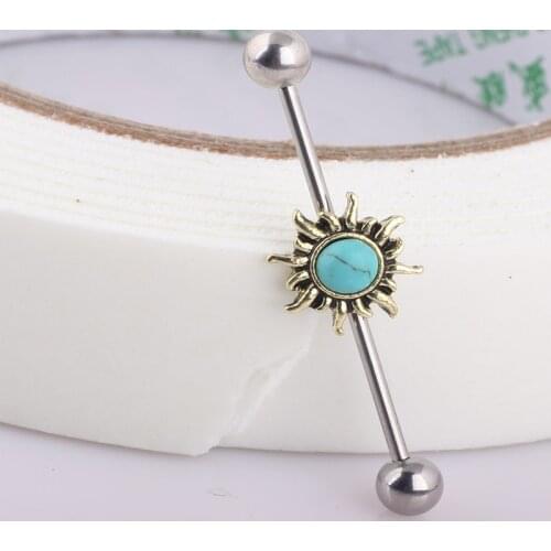 New arrival scaffold barbells surgical Stainless Steel big cross dangle industrial barbell piercing