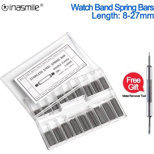 Excellent 8mm-27mm Stainless Steel Spring Pins Watch band Spring Bars Strap Repair Tools Bracelet Link Pin Watchband Accessories