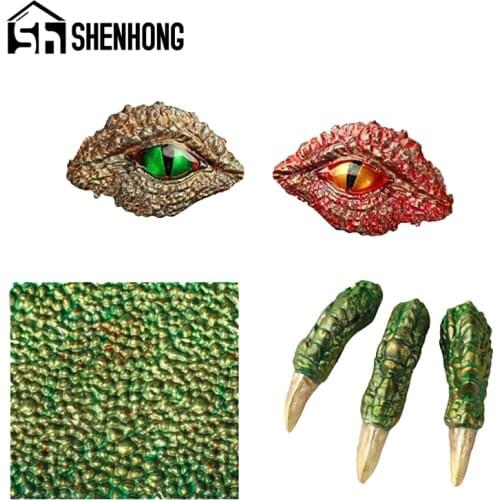 SHENHONG Dinosaur Gum Paste Sugar Craft Silicone Fondant Cake Mold Eyes Claws Skin Pattern Chocolate Pastry Decorating Mould
