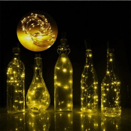 LED Bottle Stopper Light String Wine Bottle Silver Thread Lamp String Handicraft For Party Wedding Christmas Halloween Bar Decor