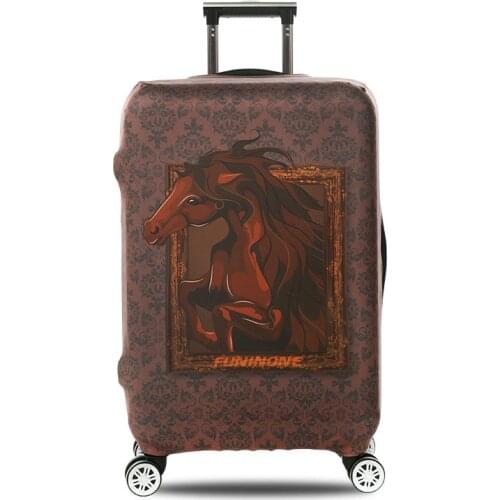 TRIPNUO Thickest Elastic Horse Luggage Suitcase Protective Cover, Apply to 18-32inch Cases, Travel Accessories