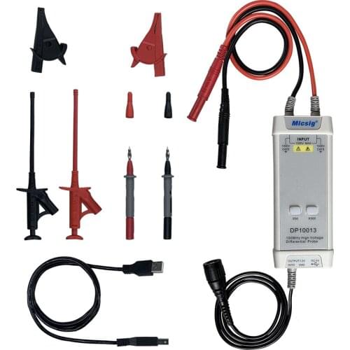 For DP10007 Upgraded Version Oscilloscope High Voltage Differential Probe 1300V 100MHz 3.5ns Rise Time 50X/500X Attenuation Rate