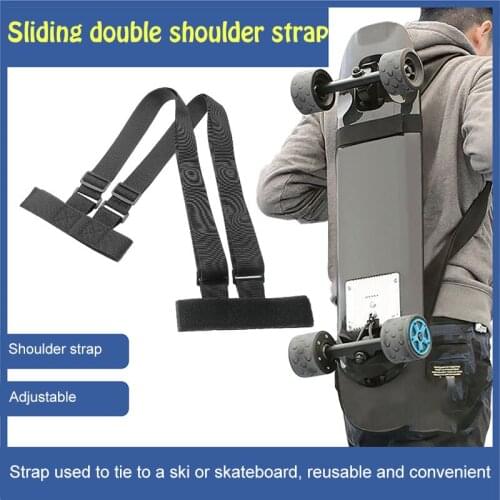 Universal Skateboard Shoulder Carrier Adjustable Kick Scooter Nylon Strap Backpack Belts Hook & Loop Closure MC889