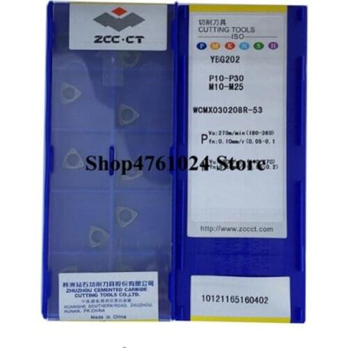 WCMX030208R-53 YBG202, 10pcs U drill insert WCMX030208 fast drilling use for steel and stainless steel