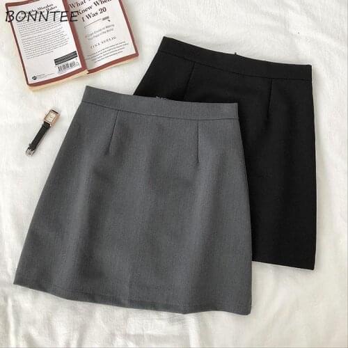High Waisted Skirts Women BF Stylish High Quality Summer Solid Basic Office Lady Daily Korean Style Popular Empire Slim Hot Sale